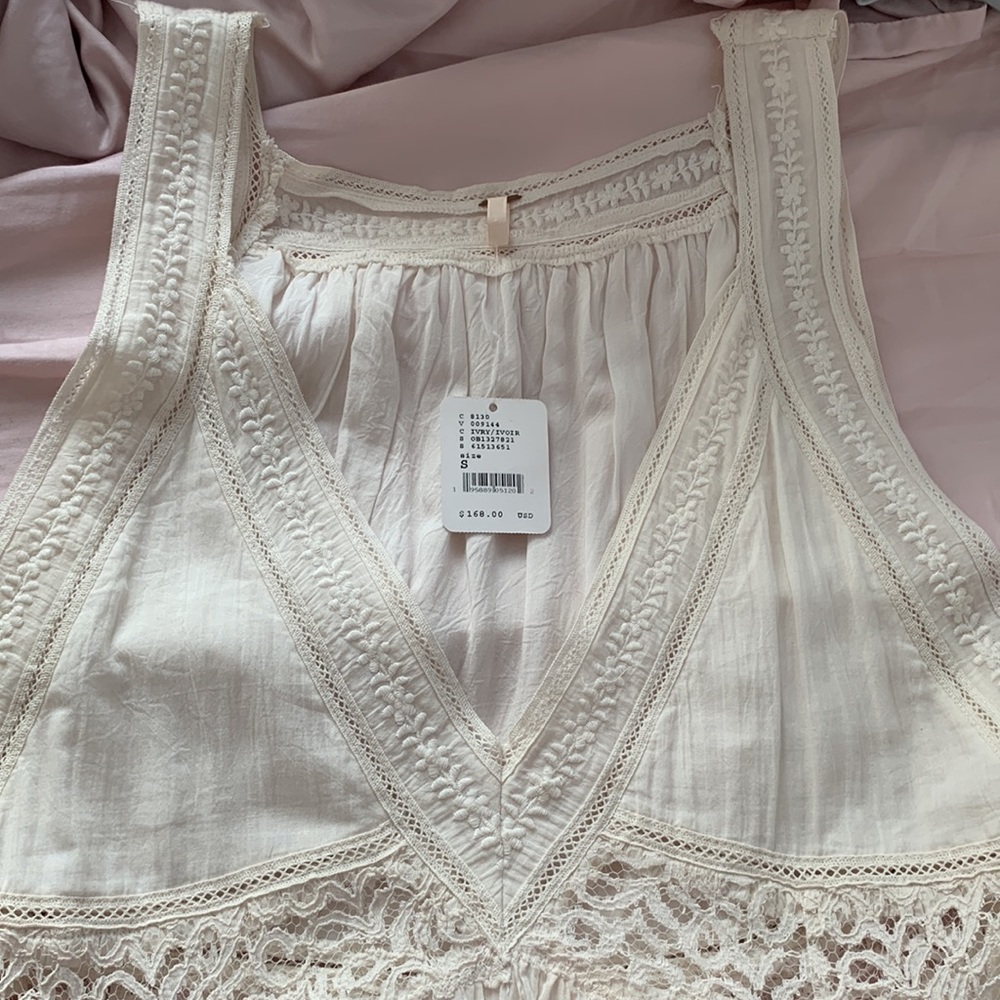 NWT | FREE PEOPLE | clara lace maxi dress in ivory - Picture 7 of 8